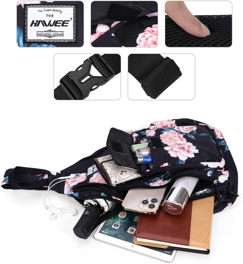 HAWEE Backpack Sling for Women Anti-Water Crossbody Bag Inclined Adjustable Pack | Casual, Adjustable Strap, Water Repellent, for Travel/Sport - Image 4